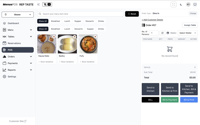 Effortless Menu Management